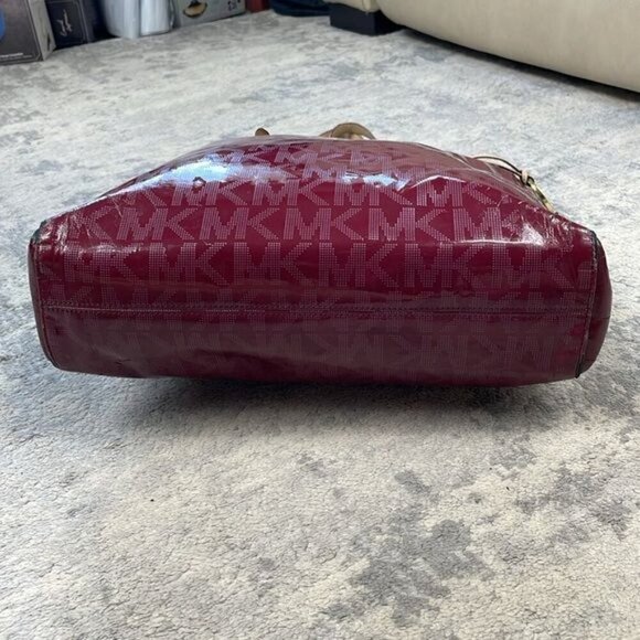 MICHAEL Michael Kors Jet Set Patent Leather Peony Tote Bag Logo DIY - Picture 8 of 16